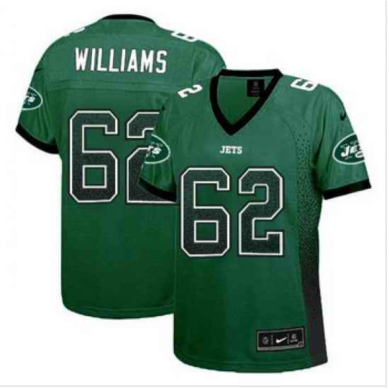 Women New Jets #62 Leonard Williams Green Team Color Stitched NFL Elite Drift Fashion Jersey